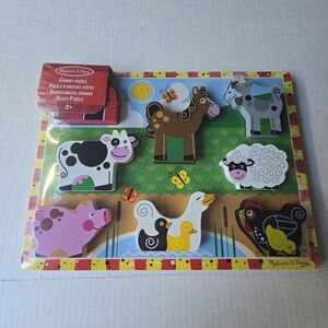 Melissa & Doug Colorful Farm Animal Chunky Puzzle - Multicolor